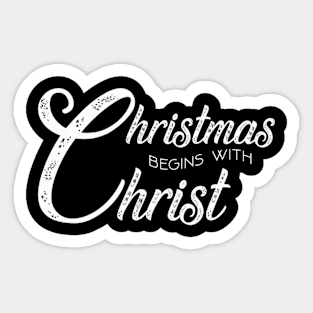 Begins With Christ Sticker